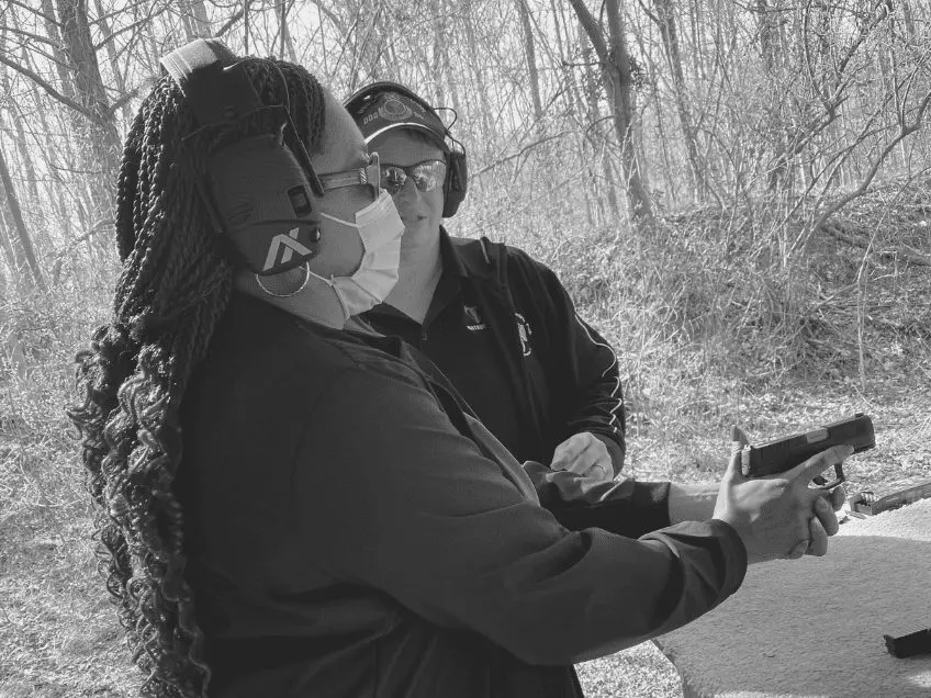 Handgun Instructor Teaching Student